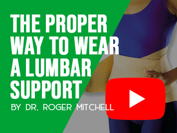 The proper way to wear a lumbar support